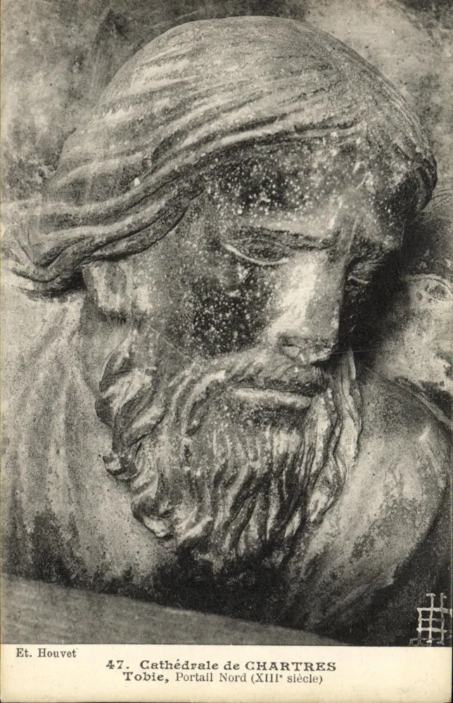 Tobie, Nordportal — Kathedrale von Chartres — Ét. Houvet, Nr. 47 - Vorderseite