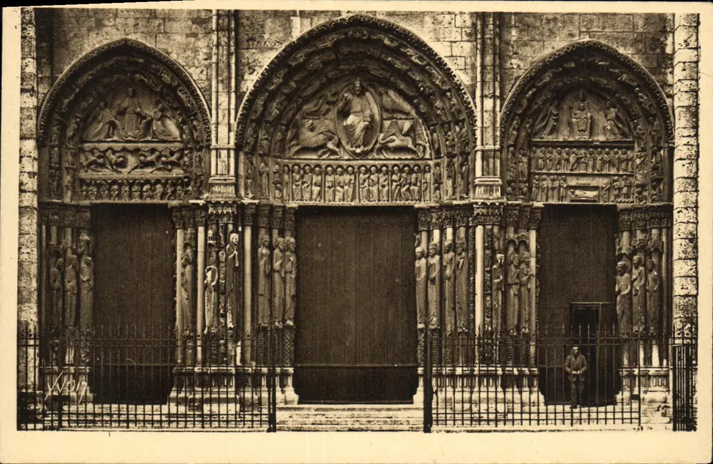 Chartres (Eure-et-Loir) — Die Kathedrale, Der Große Portal — Éditions d'Art Yvonne - Vorderseite