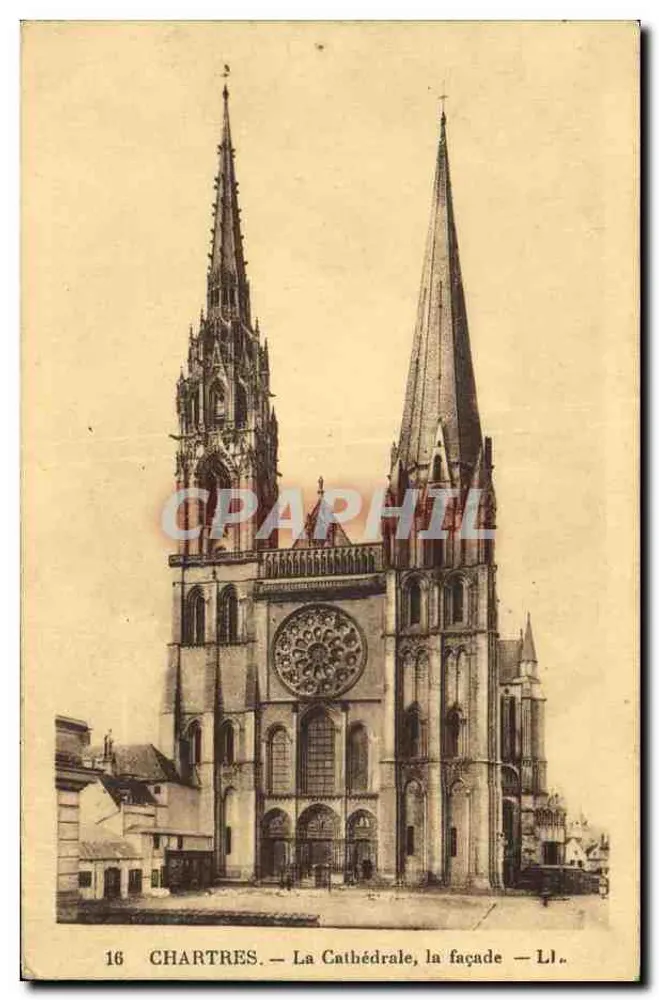 Chartres — A Catedral, a fachada — L.I. — n°16 - Frente