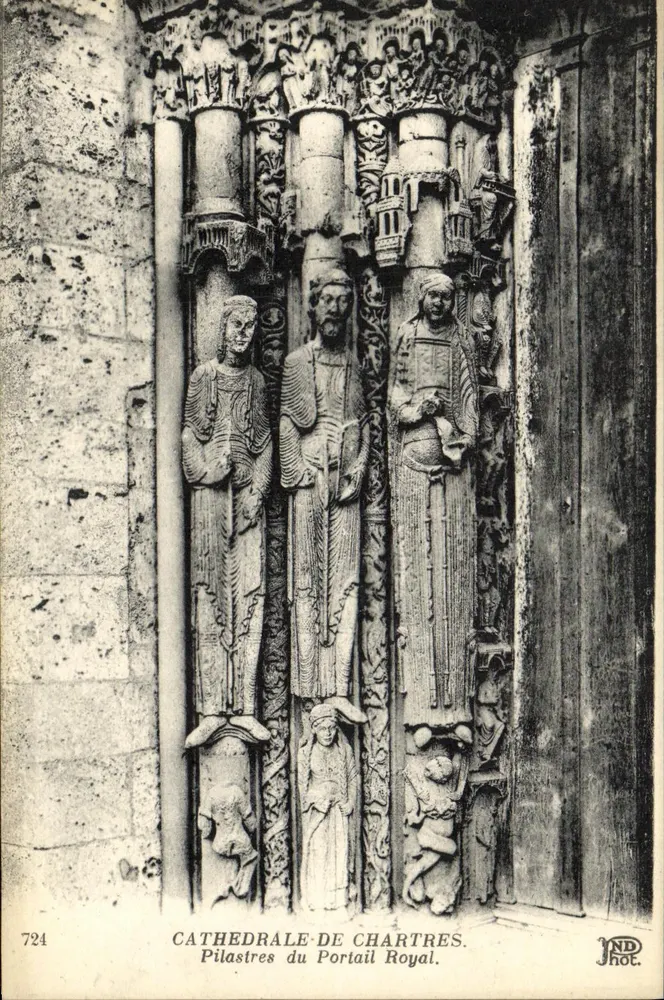 Kathedrale von Chartres — Säulen des Königstor — JND Phot. - Vorderseite
