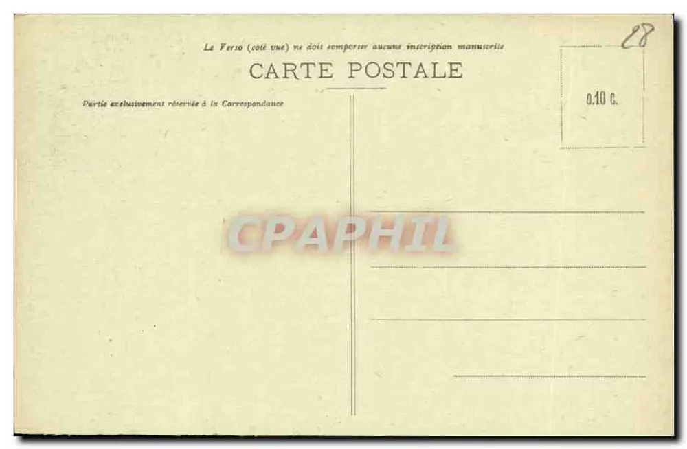 Chartres (E-et-L.) — Ansicht der Kathedrale von Place Châtelet — S. Fourcault, Verlag, Droux - Rückseite