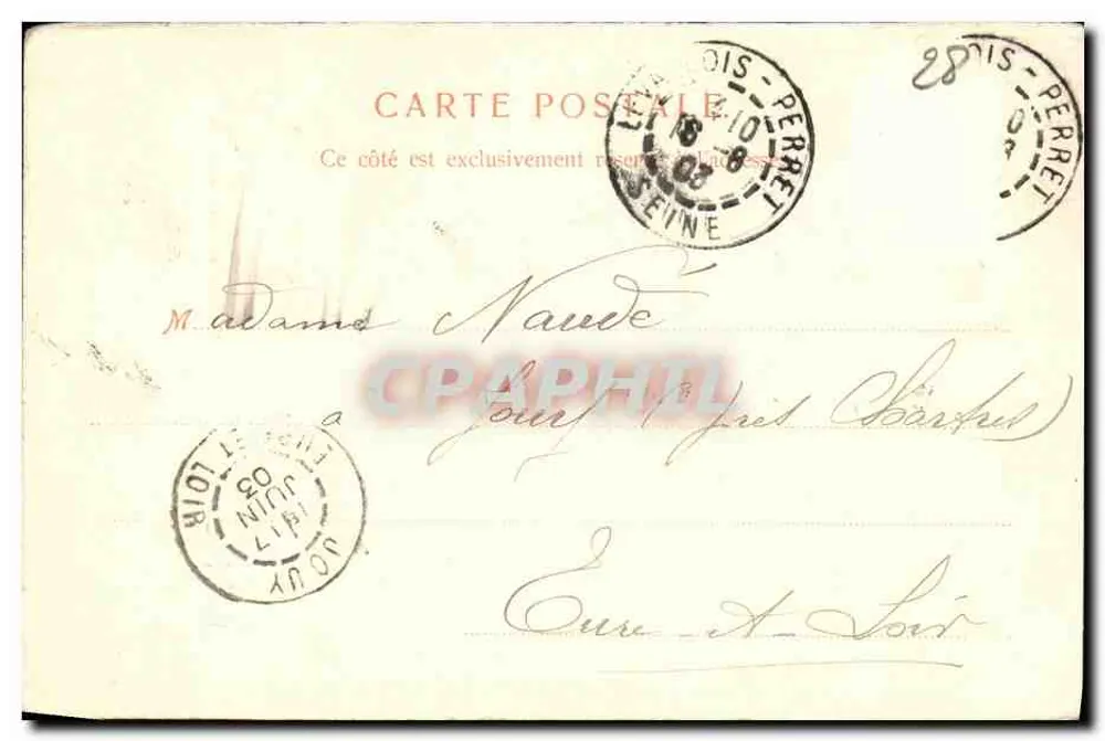 Chartres — A Escada da Rainha Berthe — J. Langlois - Edição em Chartres - Verso