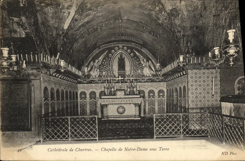 Kathedrale von Chartres — Kapelle Notre-Dame unter der Erde — ND Phot - Vorderseite