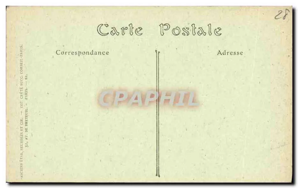 Chartres — Verzierung des Tympanons einer Fensteröffnung eines Hauses aus dem 13. Jahrhundert — JND Phot. - Rückseite