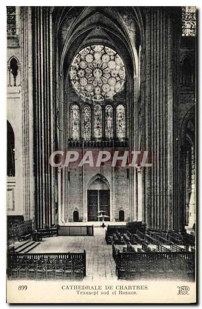 Catedral de Chartres — Transepto sul e Roseta — JND Fot. - Frente