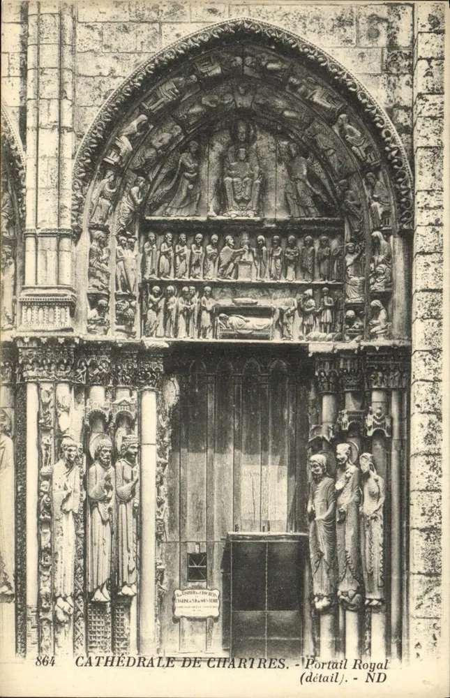 Catedral de Chartres — Portal Real (detalhe) — ND - Frente