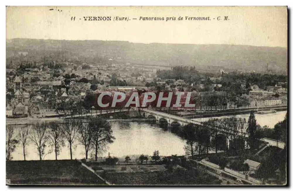 Vernon (Eure) — Panorama tirado de Vernonnet — C. M. - Frente