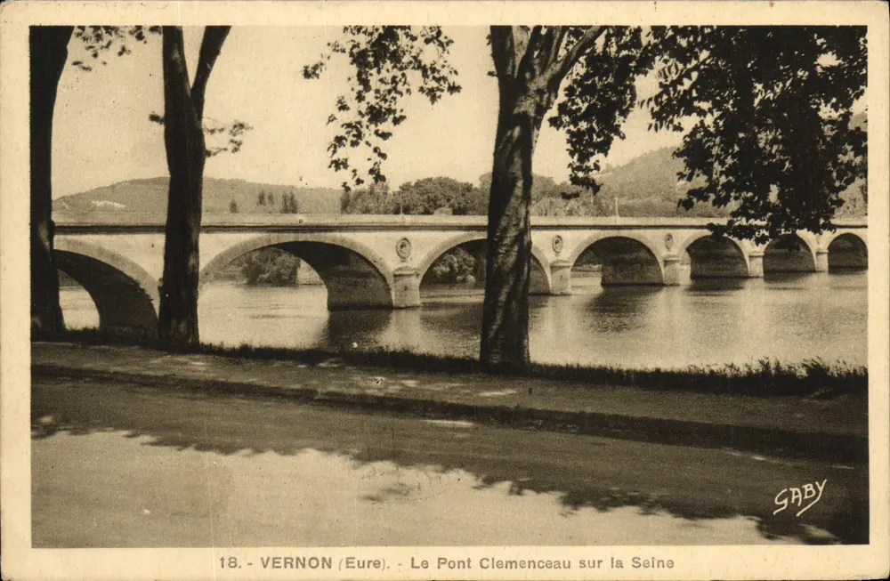 Vernon (Eure) — Brücke Clemenceau über die Seine — Saby - Vorderseite