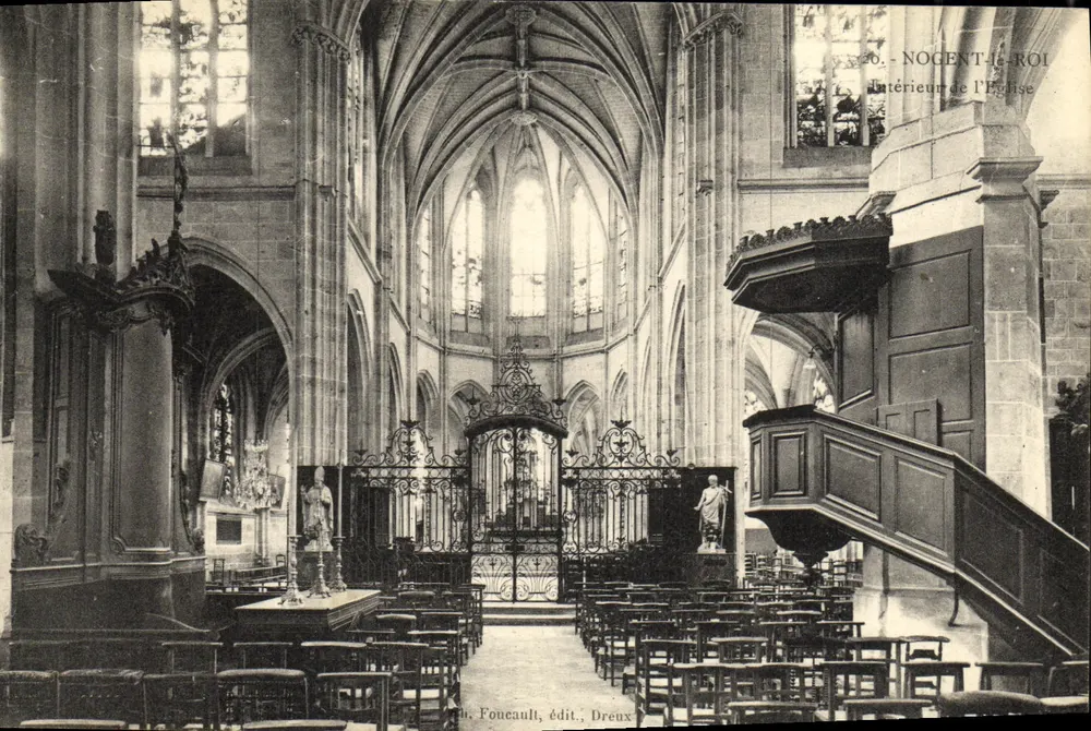 Nogent-le-Roi — Intérieur de l'église — Fonceault, édit., Dreux - Vorderseite