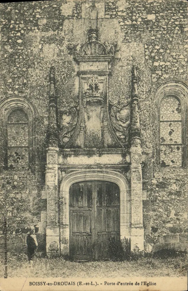 Boissy-en-Drouais — Ansicht des Kirchentores — Philatellische Ausgabe Boissy-en-Drouais - Vorderseite