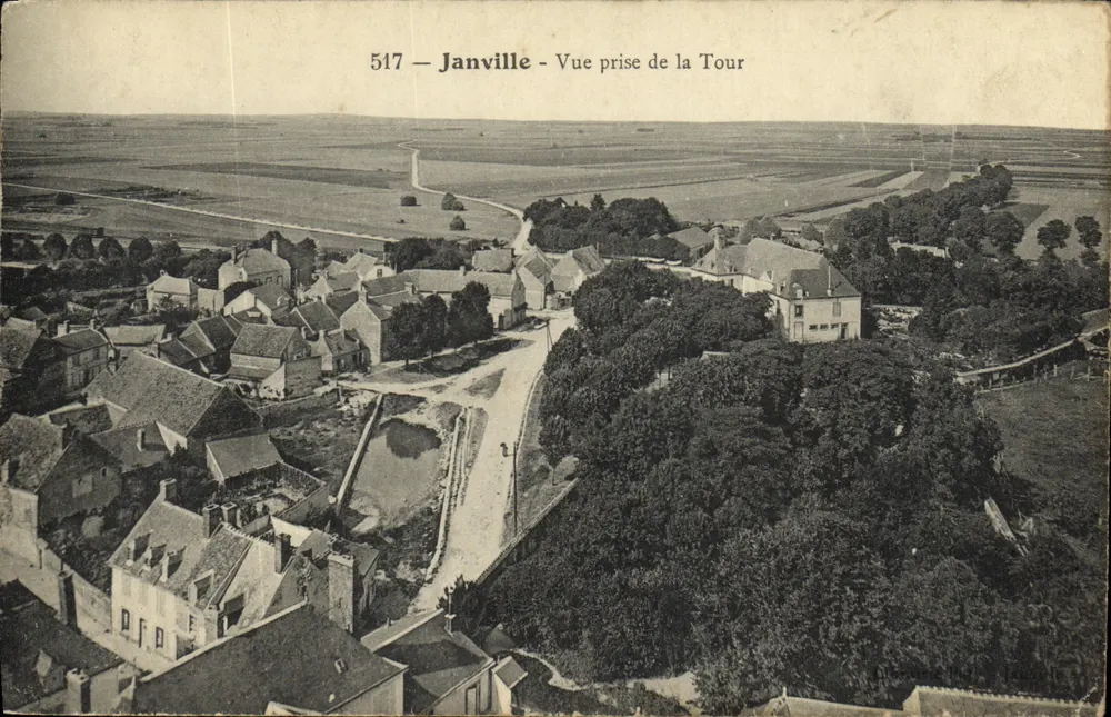 Janville — Ansicht vom Turm — unbekannter Verlag, Nr. 517 - Vorderseite