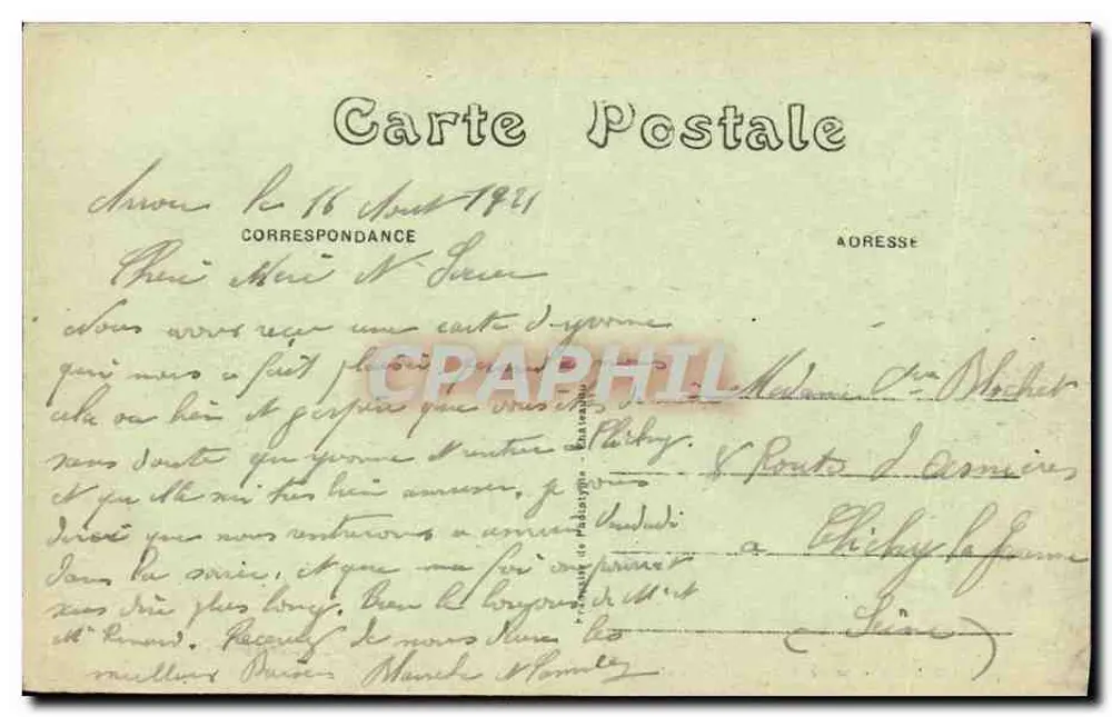 Château de Courtalain (E.-et-L.) — Ansicht vom Rue Basse — H. Léon - Courtalain - Rückseite