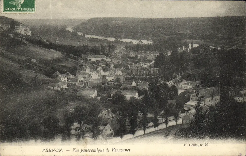 Vernon — Vista panorâmica de Vernonnet — P. Denis, n° 29 - Frente