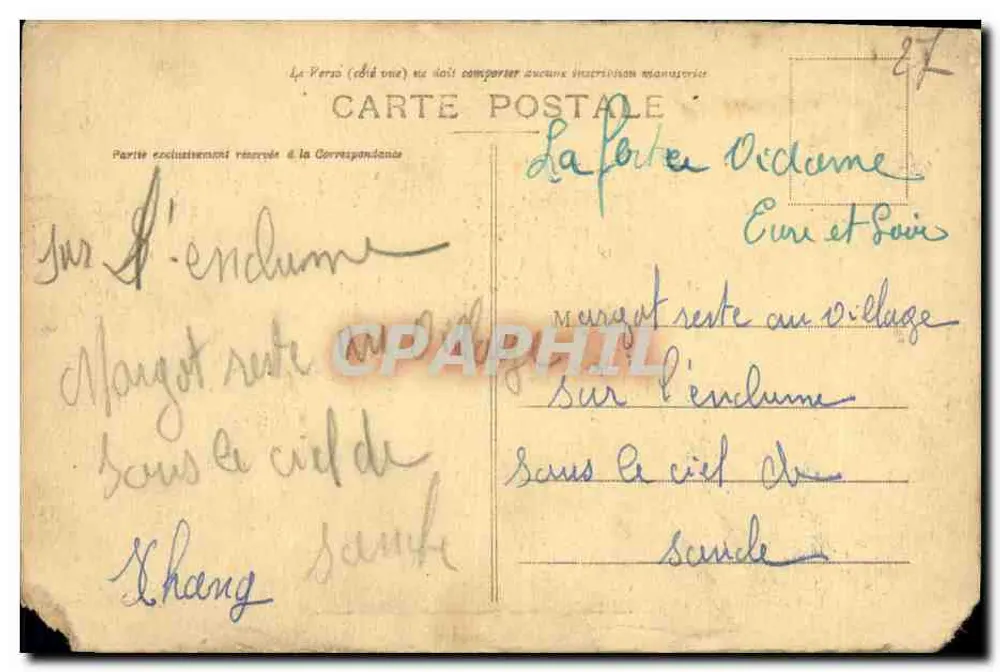 Vernon (Eure) - Entrada do Bairro Avenay — Fot. Ed. Laveigne, Vernon, n°109 - Verso