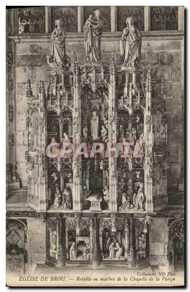 Kirche von Brou — Marmorretabel der Kapelle der Jungfrau — Sammlung ND Phot - Vorderseite