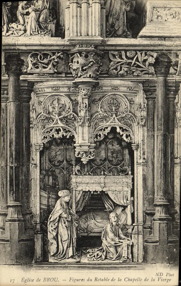 Kirche von BROU — Figuren des Retabels der Kapelle der Jungfrau — ND Phot - Vorderseite
