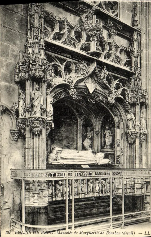 Kirche von Brou - Mausoleum von Marguerite de Bourbon (detail) — LL - Vorderseite