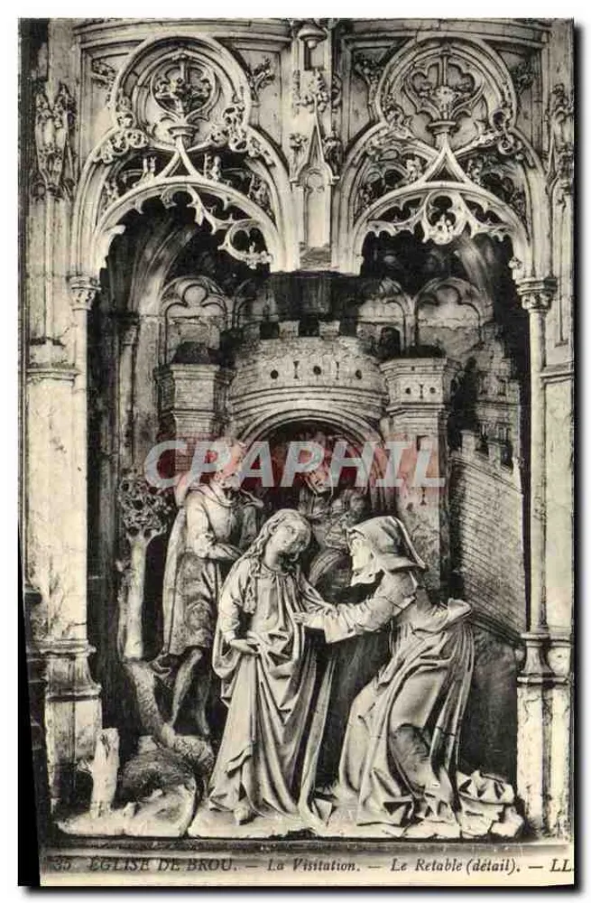 Igreja de Brou — A Visitação — O Retábulo (detalhe) — LL - Frente