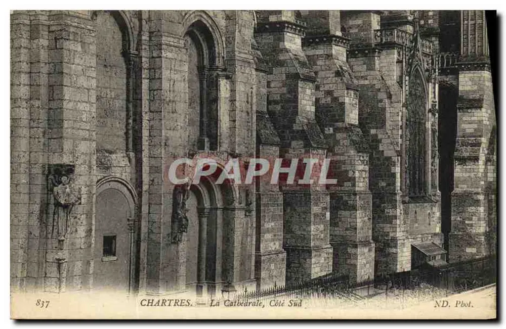 Chartres — A Catedral, Lado Sul — ND. Pbot. - Frente