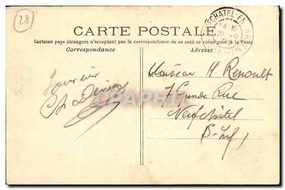 Chartres (Eure-et-Loir) — La Porte Guillaume — unbekannter Verlag, Nr. 29 - Rückseite
