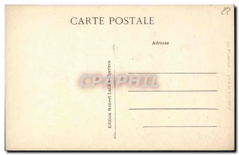 Chartres — Porta do século XVI — Institution de M. Guery - Verso