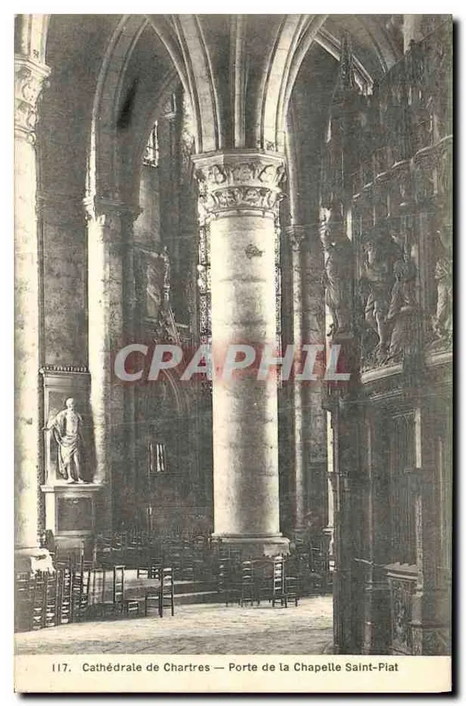 Kathedrale von Chartres — Tor der Kapelle Saint-Piat — n°117 - Vorderseite