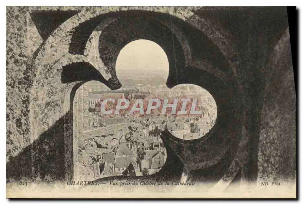 Chartres — Ansicht vom Turm der Kathedrale — ND Phot - Vorderseite