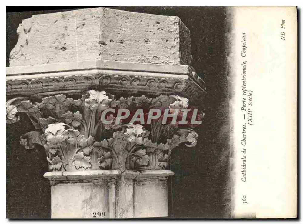 Nördliche Pforte, Kathedrale von Chartres — 12. Jahrhundert — ND Plot, n° 362 - Vorderseite