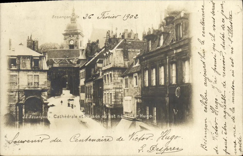 Besançon - Kathedrale und Geburtshaus von Victor Hugo — J.L. Besançon, Seriennummer nicht sichtbar - Vorderseite