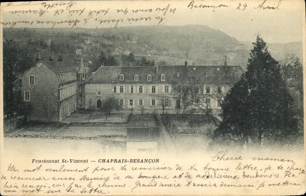 Pensionnat St-Vincent — CHAPRAIS-BESANÇON - Frente