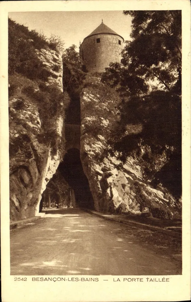 Besançon-les-Bains — La Puerta Cortada — editor Braun & Cie, n° 2542 - Anverso
