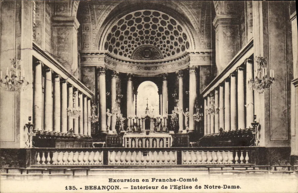 BESANÇON — Innenansicht der Kirche Notre-Dame — Ausflug in die Franche-Comté, n°135 - Vorderseite