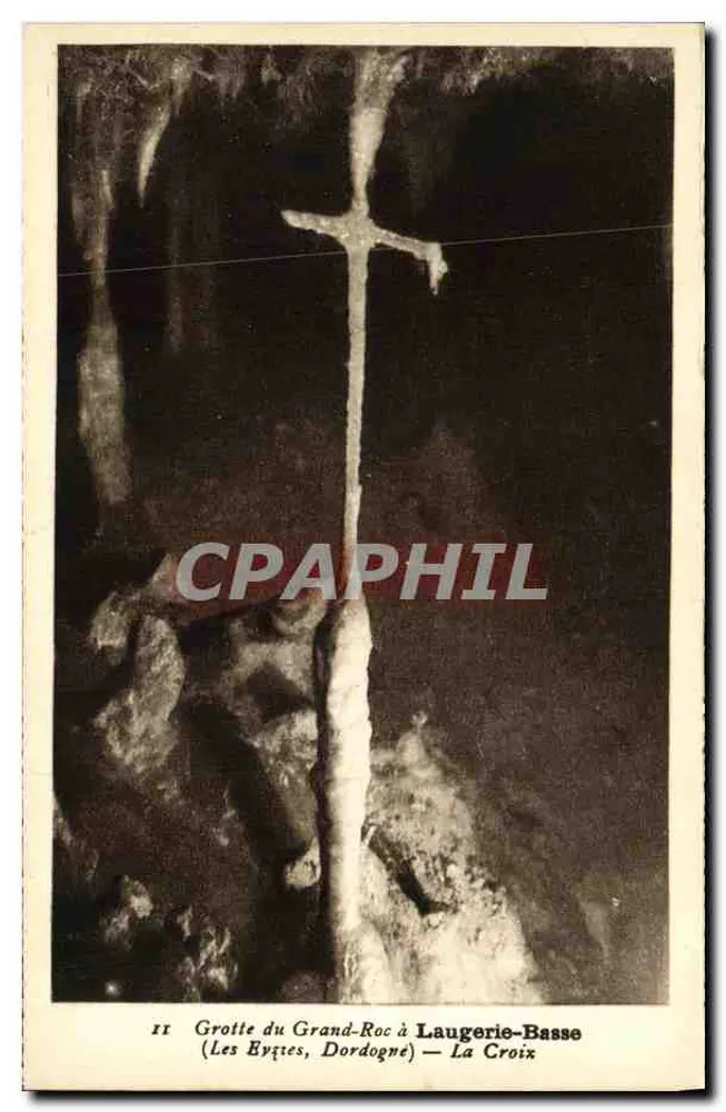 Höhle Grand-Roc in Laugerie-Basse — (Les Eygues, Dordogne) — Die Kreuz - Vorderseite