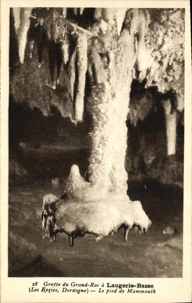 Höhle von Grand-Roc in Laugerie-Basse — Der Fuß des Mamuts — Phototypie-Héliotype - Vorderseite