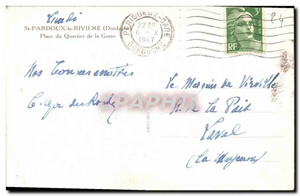 Pont sur la rivière — vue de St-Pardoux-la-Rivièr e — éditeur MYL - Verso
