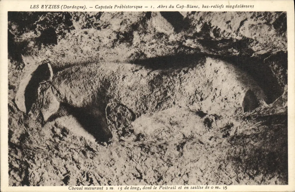 Les Eyzies (Dordogne) — Prähistorische Hauptstadt — Unterkünfte von Cap-Blanc, Magdalénien-Reliefs - Vorderseite