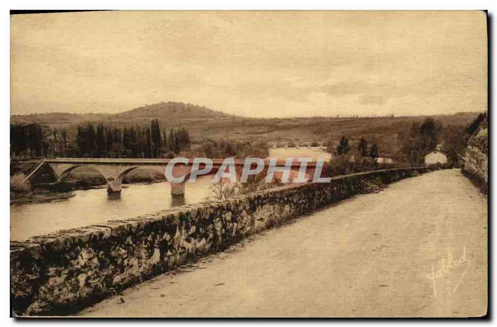 Le Muisson (Dordogne) — Die Brücke von Vicq und die Eisenbahnbrücke — phot. Marcel Delboix - Vorderseite