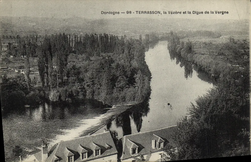 Terrasson — Der Fluss Vézère und die Damm von Vergne — Dordogne — 98 - Vorderseite