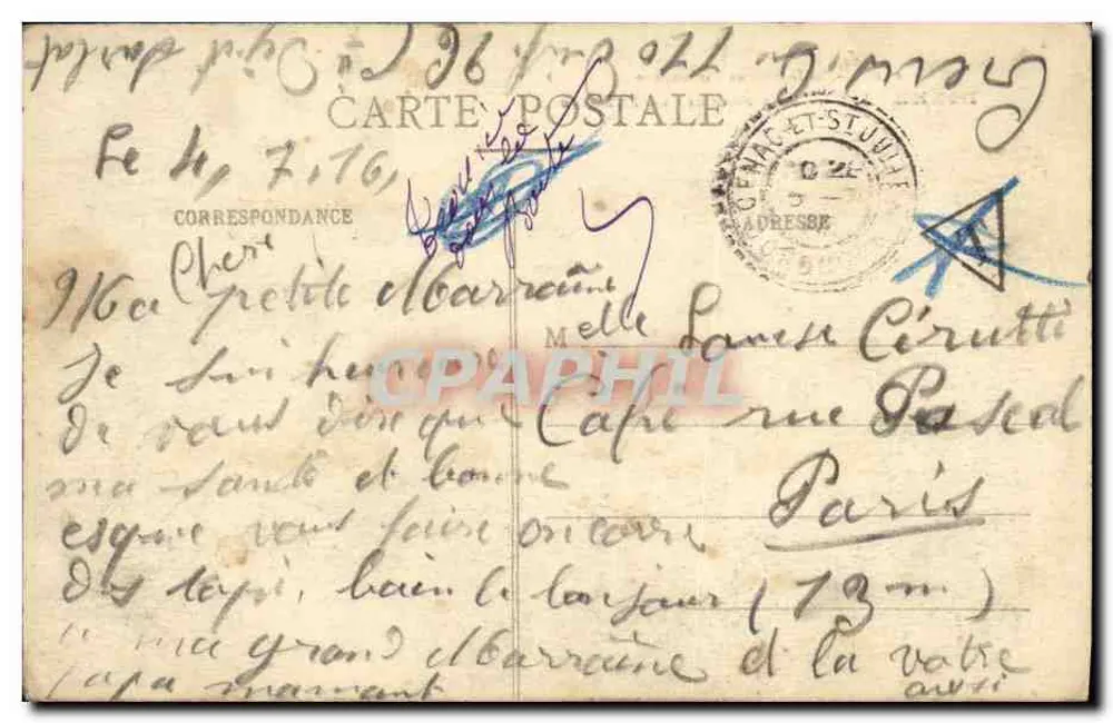 Domme - Die großen Felsen von La Barre — F. D. S. Die pittoreske Dordogne - Rückseite