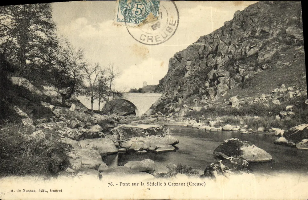 Ponte sulla Sédelle a Crozant (Creuse) — A. de Nussac, editore, Guéret — n° 76 - Recto
