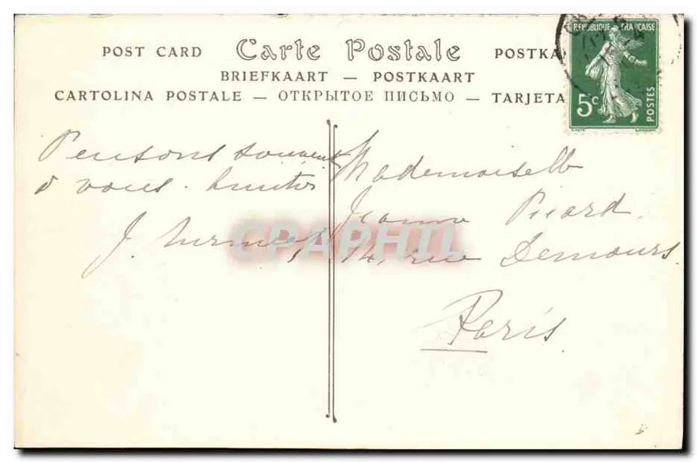 Crozant (Creuse) — Vista tirada do Pont (acima do rio) — editor não identificado, n° 19 - Verso