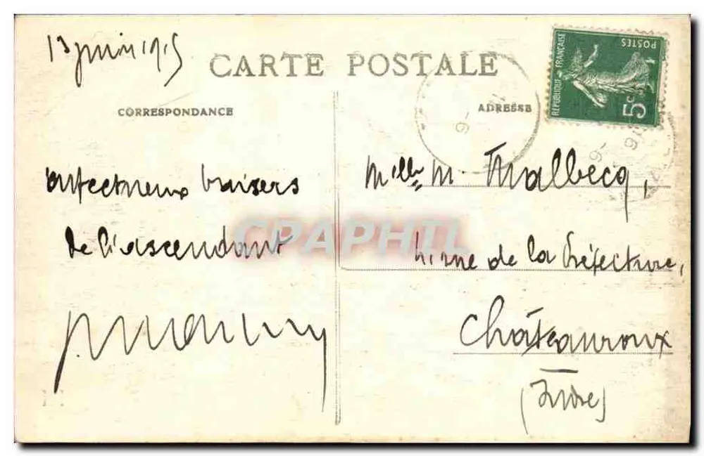 Crozant — As Ruínas e a Creuse — Editor La Creuse Pittoresque, n° 1106 - Verso