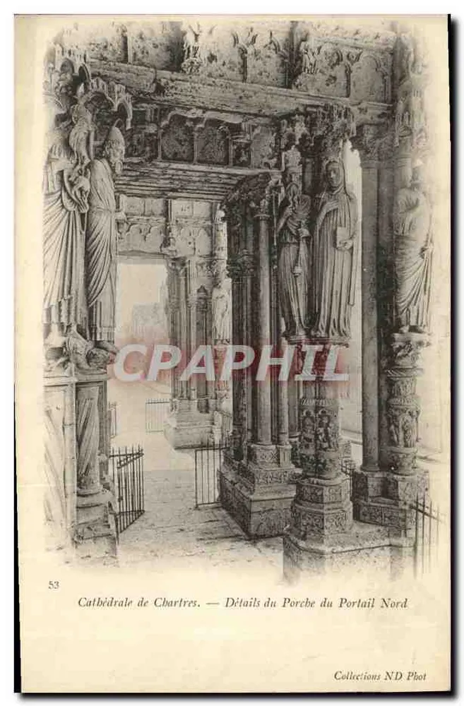 Chartreser Kathedrale — Details des Portals des Nordportals — Collections ND Phot - Vorderseite