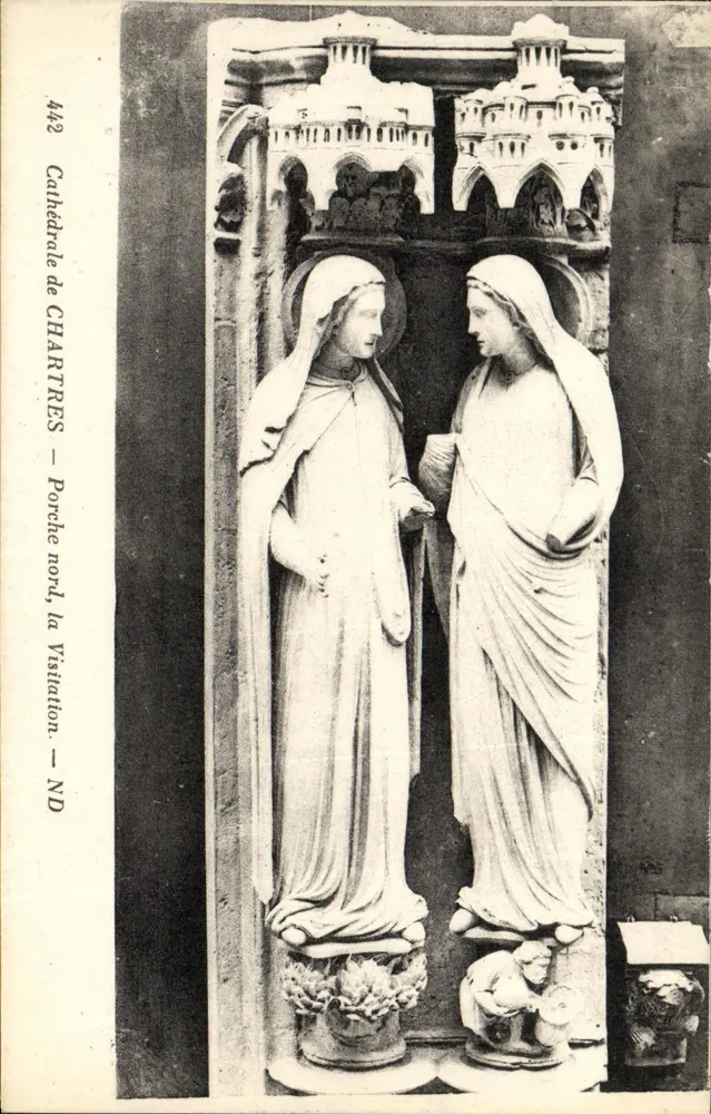 Kathedrale von CHARTRES — Nordportal, die Verkündigung — ND - Vorderseite