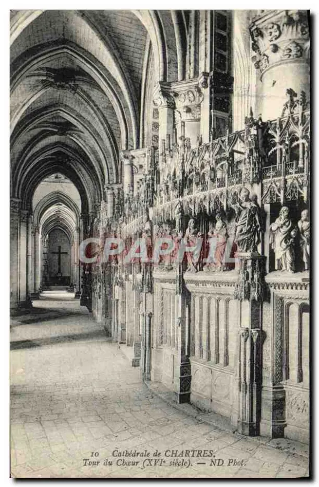 Catedral de CHARTRES — Torre do Coro (século XVI) — ND Fot. - Frente