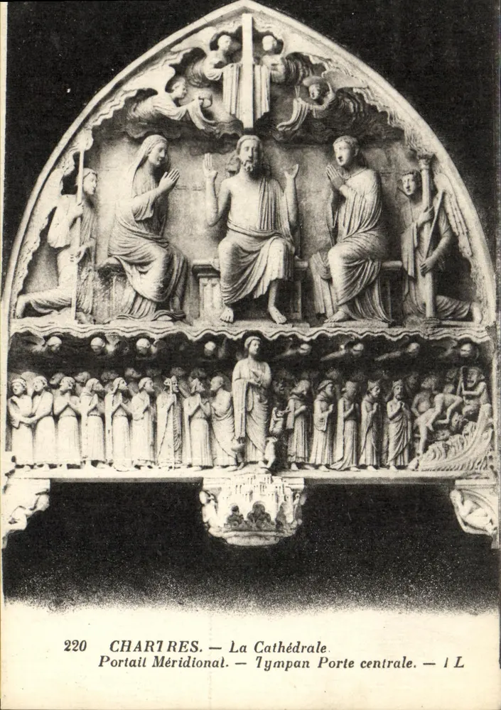 Chartres — Südtor — Tympan der Mitteltür — 1 L - Vorderseite