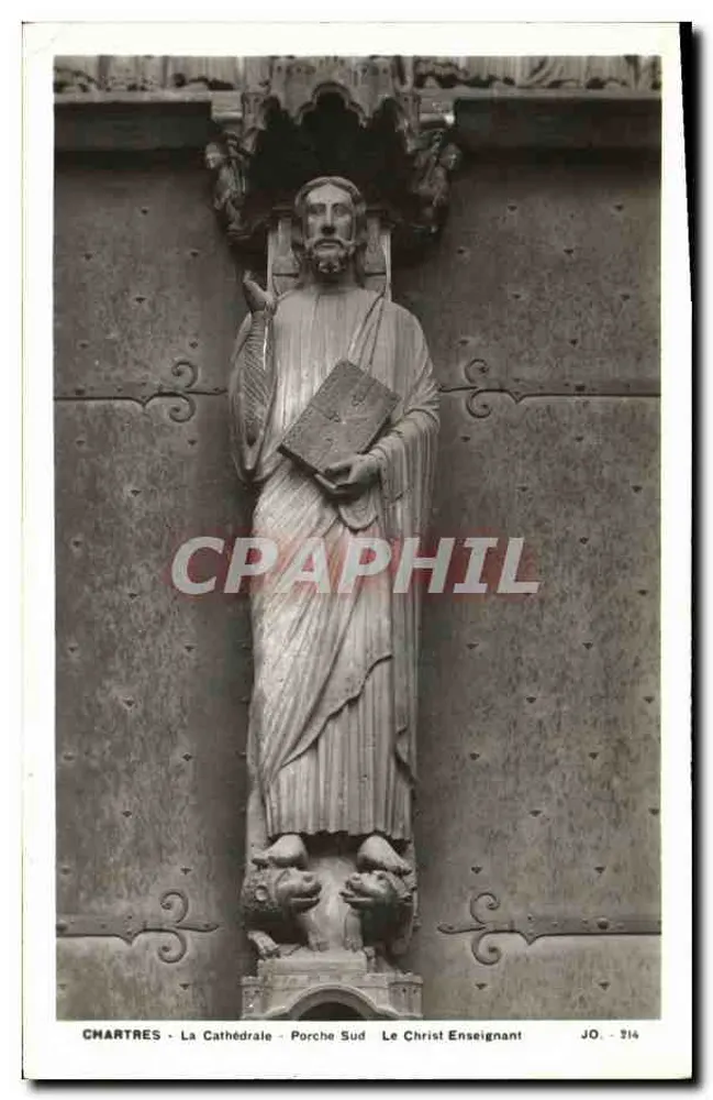 Chartres - Die Kathedrale - Südportal - Der Lehrende Christus - JO. - 314 - Vorderseite