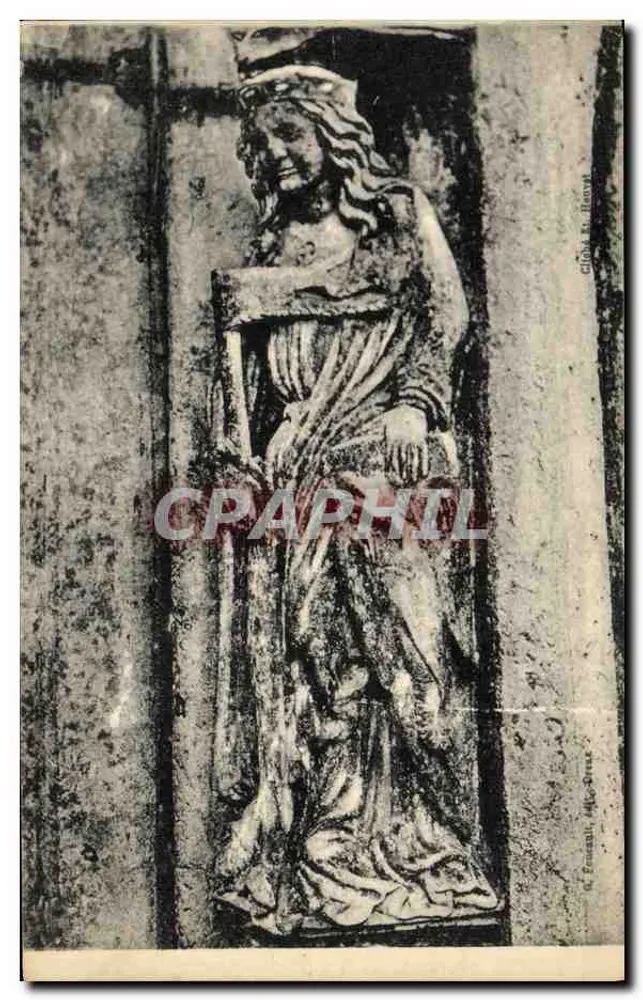 Detail des Nordportals — Kathedrale von Chartres (13. Jahrhundert) — La Science — Verlag La Science, Nr. 594 - Vorderseite