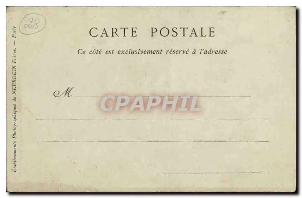Kathedrale von Chartres — Fragment des Chorumschritts, 16. Jahrhundert — Sammlung ND Phot - Rückseite