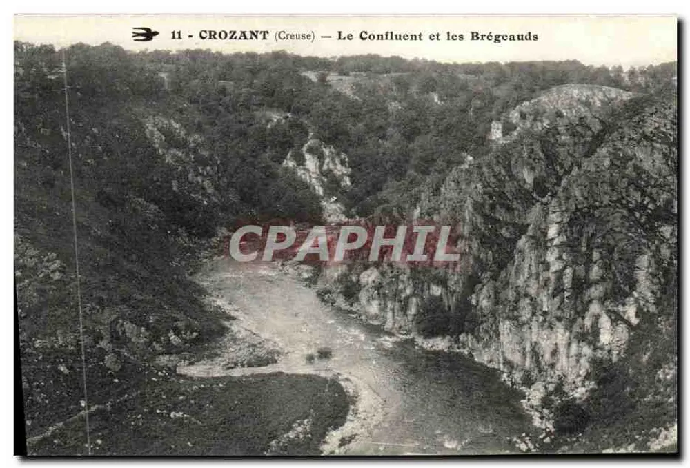 Crozant (Creuse) — Der Zusammenfluss und die Brégeauds — Unbekannter Verlag, Nr. 11 - Vorderseite